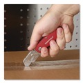 Knives & Multi-Purpose Tools | GreatNeck 12614 1.25 in. Blade 3.5 in. Aluminum Handle Quick Change Lock Back Utility Knife - Red image number 6
