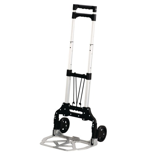 Hand & Platform Trucks | Safco 4049NC 15.25 in. x 16 in. x 39 in. 110 lb Capacity Stow and Go Aluminum Cart image number 0