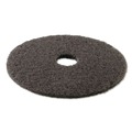 Floor Pads-Stripping | Boardwalk BWK4019HIP 19 in. Diameter High Performance Stripping Floor Pads - Black (5/Carton) image number 2