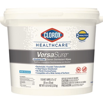 CLEANING CLOTHS AND WIPES | Clorox Healthcare 31759 VersaSure 12 in. x 12 in. 1-Ply Cleaner Disinfectant Wipes - Fragranced White