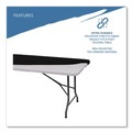 Table Covers & Skirts | Iceberg 16631 iGear 30 in. x 96 in. Polyester Fabric Table Top Cap Cover - Black image number 7