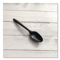 Disposable Spoons | Boardwalk BWKSPOONBLPP Mediumweight Polypropylene Plastic Spoon Cutlery - Black (1000/Carton) image number 3