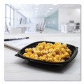 Food Containers & Lids | Dart B24SB PresentaBowls Pro 24 oz. 8.5 in. x 8.5 in. x 1.8 in. Plastic Black Square Bowls (4/Carton) image number 4