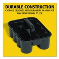 Waste Receptacle Accessories & Dollies | Rubbermaid Commercial FG315488BLA Commercial Deluxe 15 in. x 7.4 in. 8-Compartment Carry Caddy - Black image number 6