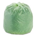 Repro Trash Bags | Stout by Envision E3348E85 32 Gallon 0.85 mil 33 in. x 48 in. EcoSafe-6400 Bags - Green (50/Box) image number 1