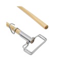 Mop Handles | Boardwalk BWK609 60 in. Wood Spring Grip Metal Head Mop Handle for Most Mop Heads - Natural image number 1