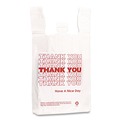 T-Sacks & Thank You Bags | Inteplast Group THW1VAL 11-1/2 in. x 21 in. Polyethylene Thank You Handled T-Shirt Bags - White (900/Carton) image number 3