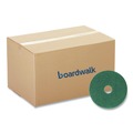 Floor Pads-Stripping | Boardwalk BWK4013GRE 13 in. Diameter Heavy-Duty Scrubbing Floor Pads - Green (5/Carton) image number 0