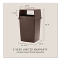 Indoor Waste Receptacles | Rubbermaid Commercial FG256B00BRN 56 gal. Plastic Glutton Container - Brown image number 5