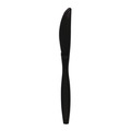 Disposable Knives | Boardwalk BWKKNIFEHWPPBLA Heavyweight Polypropylene Cutlery Knife - Black (1000/Carton) image number 1
