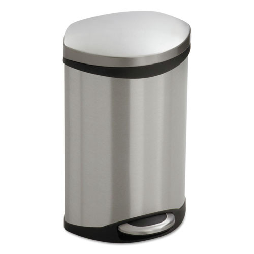 Indoor Waste Receptacles | Safco 9901SS 3 Gallon Step-On Medical Receptacle - Stainless Steel image number 0