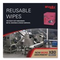 Perforated Roll & Hand Towels | WypAll 41029 Power Clean X80 12.5 in. x 12 in. Heavy-Duty Cloths - Red (50/Box, 4 Boxes/Carton) image number 7