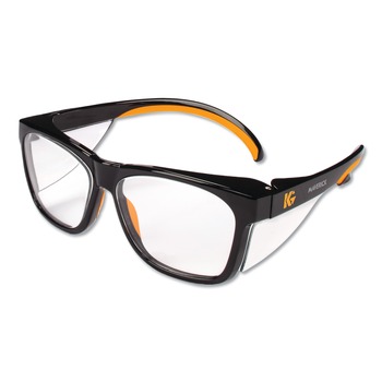 Ansell 49312 Maverick Safety Glasses - Black/Orange Polycarbonate Frame (12/Box)