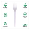 Disposable Forks | Eco-Products EP-S017 Plantware CPLA Cutlery Fork - White (1000/Carton) image number 7