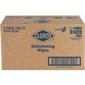 Cleaning Cloths & Wipes | Clorox 31428 1 Ply 7 in. x 8 in. Fresh Scent Disinfecting Wipes - White (2/Carton) image number 1