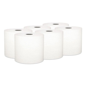 PRODUCTS | Kleenex 25639 7.5 in. x 700 ft. 1-Ply Hard Roll Paper Towels with Premium Absorbency Pockets - White (6/Carton)