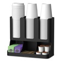 Condiment Organizers | Mind Reader UPRIGHT6BLK 11.5 in. x 6.5 in. x 15 in. 6-Section Flume Upright Coffee Condiment/Cup Organizer - Black image number 6