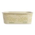 Food Containers & Lids | World Centric CT-NT-24 4.7 in. x 6.8 in. x 2.3 in. 24 oz. No Tree Rectangular Sugarcane Containers - Natural (300/Carton) image number 0