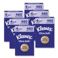 Facial Tissues | Kleenex 54315 Ultra Soft 3-Ply Facial Tissue - White (6/Carton) image number 0