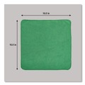 Cleaning Cloths & Wipes | Rubbermaid Commercial 1820582 16 in. x 16 in. Microfiber Cleaning Cloths - Green (24/Pack) image number 2