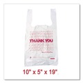T-Sacks & Thank You Bags | Barnes Paper Company BPC 10519THYOU 10 in. x 19 in. Thank You High-Density Shopping Bags - White (2000/Carton) image number 2