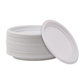 Plates | Boardwalk BWKPLTHIPS9WH 9 in. Diameter Hi-Impact Plastic Dinnerware Plate - White (500/Carton) image number 0