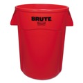 Indoor Waste Receptacles | Rubbermaid Commercial FG264360RED BRUTE 44 Gallon Vented Plastic Round Container - Red image number 1