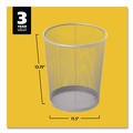 Indoor Waste Receptacles | Rubbermaid Commercial FGWMB20SLV 5 Gallon Steel Mesh Wastebasket - Silver image number 2