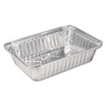 Perforated Roll & Hand Towels | Handi-Foil 206230 5.94 in. x 8.44 in. x 1.81 in. 2.25 lbs. Capacity Aluminum Oblong Pan - Silver (500/Carton) image number 2