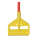 Mop Handles | Rubbermaid Commercial FGH14600RD00 60 in. Invader Fiberglass Side-Gate Wet-Mop Handle - Red/Yellow image number 2
