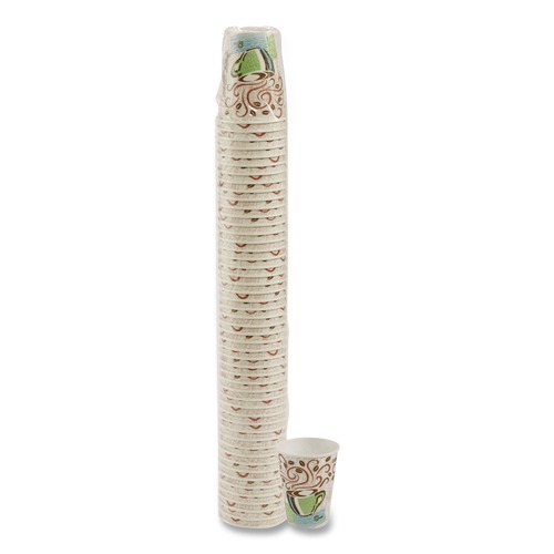 Cups | Dixie 5338CD PerfecTouch 8 oz.Paper Hot Cups - Coffee Haze Design (50/Pack) image number 0