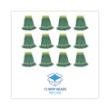 Mop Heads | Boardwalk BWK501GN 5 in. Headband Super Loop Cotton/Synthetic Fiber Wet Mop Head - Small, Green (12/Carton) image number 2