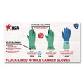 Gloves & Glove Accessories | MCR Safety 5319E Flock-Lined Nitrile Gloves - One Size Green (1-Dozen) image number 3