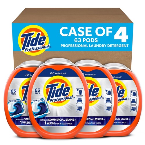 Laundry Detergents | Tide Professional 80782762 Commercial Power PODS Laundry Detergent (4/Carton) image number 0