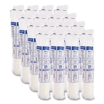CUP LIDS | SOLO L16BL-0100 Polystyrene Plastic Flat Straw-Slot Cold Cup Lids Fits 12 oz to 24 oz Cups - Translucent (125/Pack, 16 Packs/Carton)