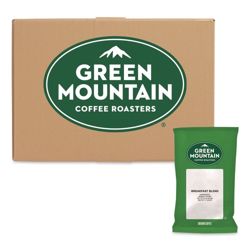 Coffee - Caffeinated | Green Mountain Coffee 5000378402 2.2 oz Coffee Fraction Packs - Breakfast Blend (100/Carton) image number 0