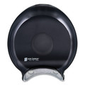 Toilet Tissue Dispensers | San Jamar R2000TBK 9 in. Roll 10.25 in. x 5.63 in. x 12 in. Single Jumbo Bath Classic Tissue Dispenser - Transparent Black Pearl image number 0