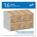 Perforated Roll & Hand Towels | Scott 01804 9.2 in. x 9.4 in. 1-Ply Essential Multi-Fold Towels - White (4000/Carton) image number 1