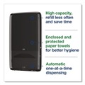 Towel Dispensers | Tork 552548 PeakServe 14.47 in. x 4.04 in. x 25.15 in. Automatic Continuous Paper Hand Towel Dispenser - Black image number 2