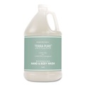 Personal Shampoos, Conditioners, & Body Washes | Diversified Hospitality Solutions 002294EA Terra Pure 1-Gallon Bottle Body Wash - Green Tea and Lemongrass Scent image number 0