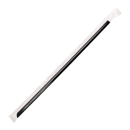 Straws/Stems/Sticks | Karat C9035 9 in. Jumbo Straws - Black (2000/Carton) image number 0