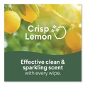 Cleaning Cloths & Wipes | Clorox 01594 7 in. x 8 in. 1-Ply Disinfecting Wipes - Crisp Lemon, White (35/Canister, 12 Canisters/Carton) image number 5