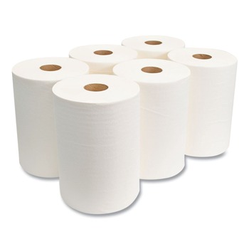 Morcon Paper M610 10 in. x 500 ft. 1-Ply TAD Roll Towels - White (6 Rolls/Carton)
