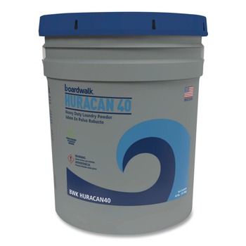 Boardwalk 700394 40 lbs. Pail Low Suds Industrial Powder Laundry Detergent - Fresh Lemon Scent