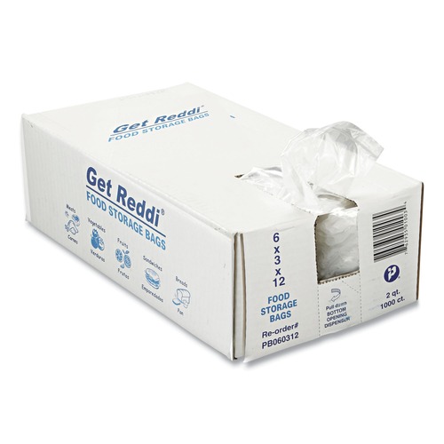 Food & Utility Bags | Inteplast Group PB060312 2-Quart 0.68 mil. 6 in. x 12 in. Food Bags - Clear (1000/Carton) image number 0