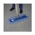Mop Heads | Boardwalk BWK1124 24 in. x 5 in. Cotton/Synthetic Fiber Looped-End Mop Head - Blue image number 5