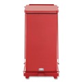 Waste Receptacles | Rubbermaid Commercial FGST12EPLRD 6.5 Gallon Steel Defenders Heavy-Duty Steel Step Can - Red image number 1