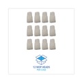 Mop Heads | Boardwalk BWK224RCT 24 oz. Rayon Premium Cut-End Wet Mop Heads - White (12/Carton) image number 4