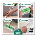 Mop Heads | Swiffer 80810204 Sweep and Mop 12.4 in. x 2.95 in. 2-in-1 Dry/Wet Floor Mopping and Sweeping Kit - Silver Plastic Handle (6/Carton) image number 7