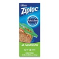 Resealable Bags | Ziploc 383179 6.5 in. x 5.88 in. Resealable Sandwich Bags - Clear (480/Carton) image number 1
